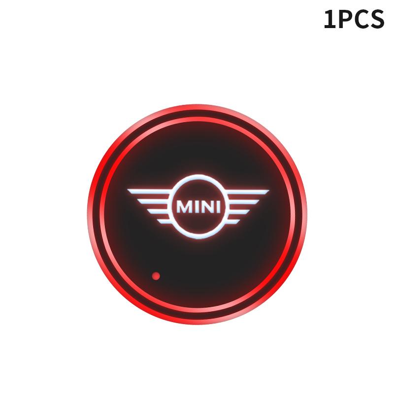 New New Luminous Car Coaster Water Cup Holder Pad Anti-slip Mat Auto Accessories For MINI Cooper F56 F55