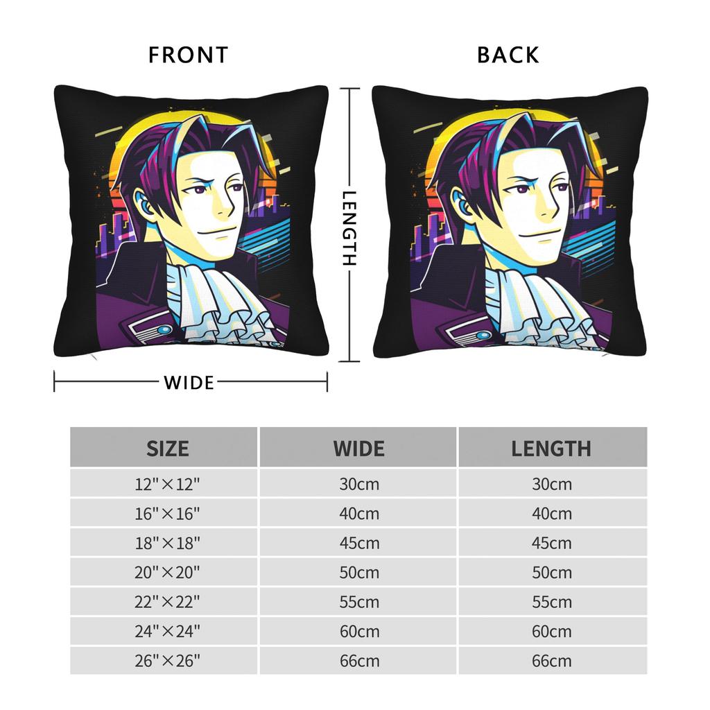 Ace Attorney Pillow Case Comfy Pillow Cover Cute Funny Cushion Cover For Sofa Bedroom Home Decor