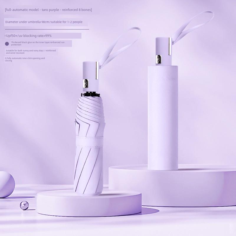 Umbrella Female Foldable Rain Dual-Use Men Thickened Foldable and Portable Automatic Sun-Proof UV Sun Umbrella