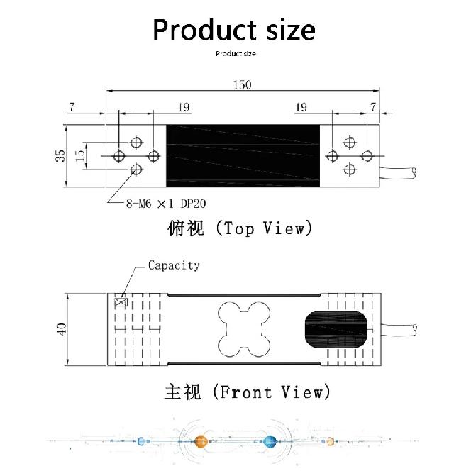 Mavin ZZPH1 Single Point Load Cell 60kg 100kg 200kg 500kg High Precision Aluminum Alloy Weight Sensor for Platform Scale