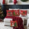 Christmas Tree & Snowman Pillowcase: Festive Decor for Bedroom or Living Room Sofa