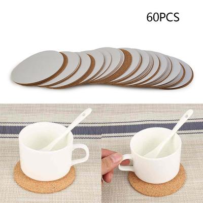 10cm Korkuntersetzer 60 Stück Rutschfeste Korkrückseite Korkmatten DIY