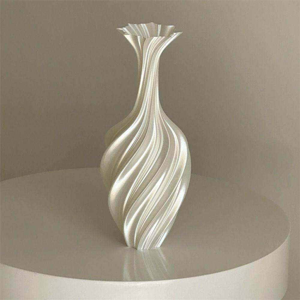 3D Printed 3D Printed Flower Vases Swirl Pattern Nordic Abstract Vase Decorative Vase Home Decor