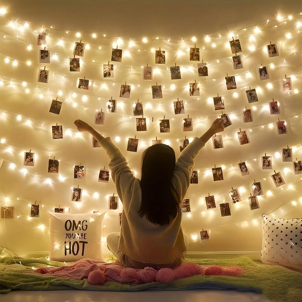 1 String LED Fairy Lights with Photo Frame Clips -in/Battery-Free (Batteries Not Included) String Lights for Photo Wall,Wedding,Christmas Decorations