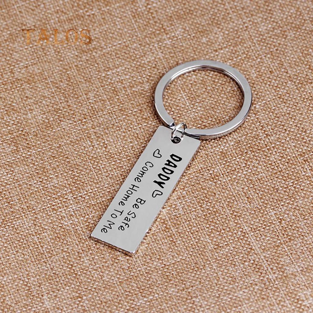 Trucker Dad Gift Drive Safe Keychain Carving Letter Tag Pendant Men Key Ring Suspension Trinket