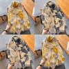 Korean Style Floral Cotton Linen Scarf - Versatile Autumn/Winter Shawl for Women