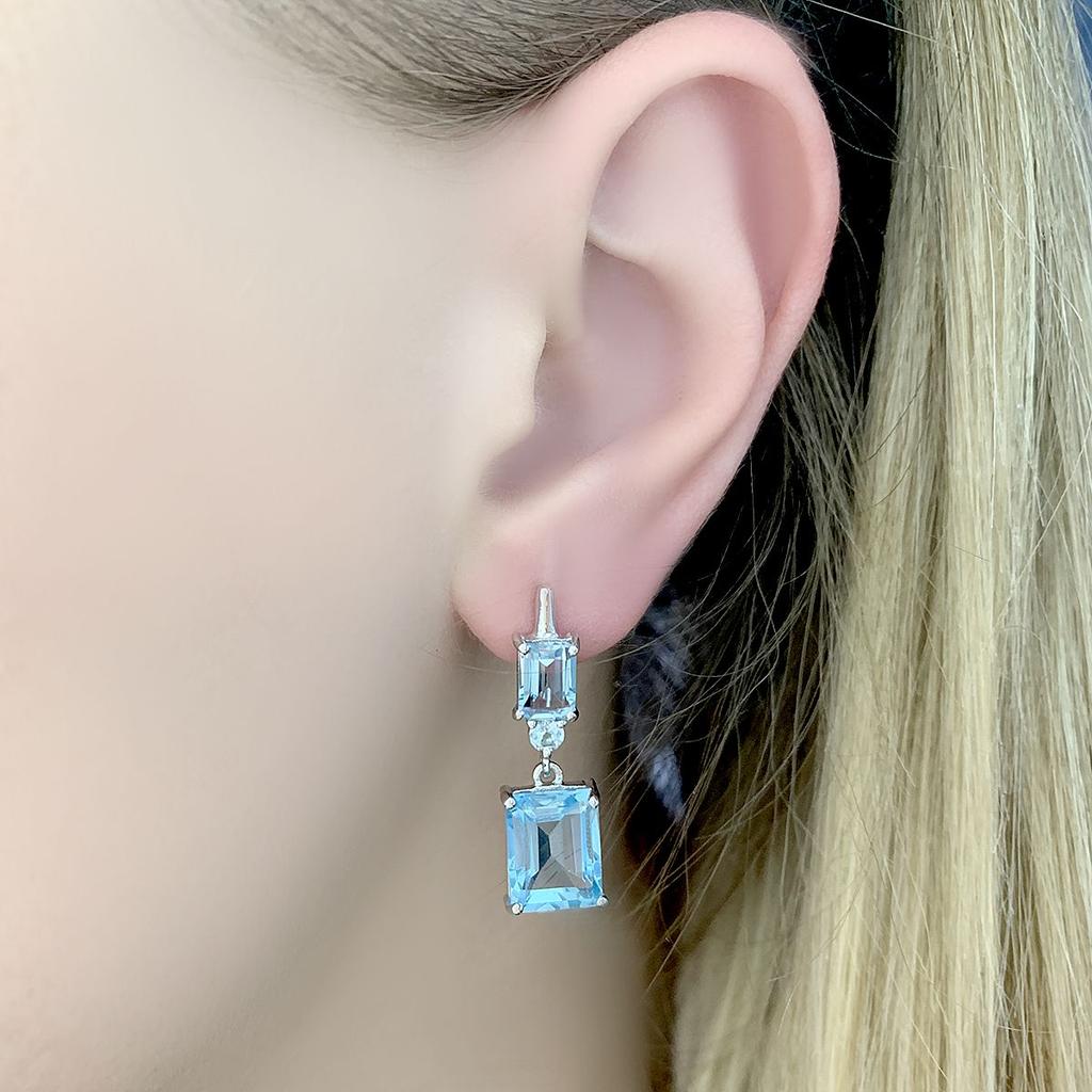 Серебряные серьги с натуральным топазом 7.85ct (2089506)