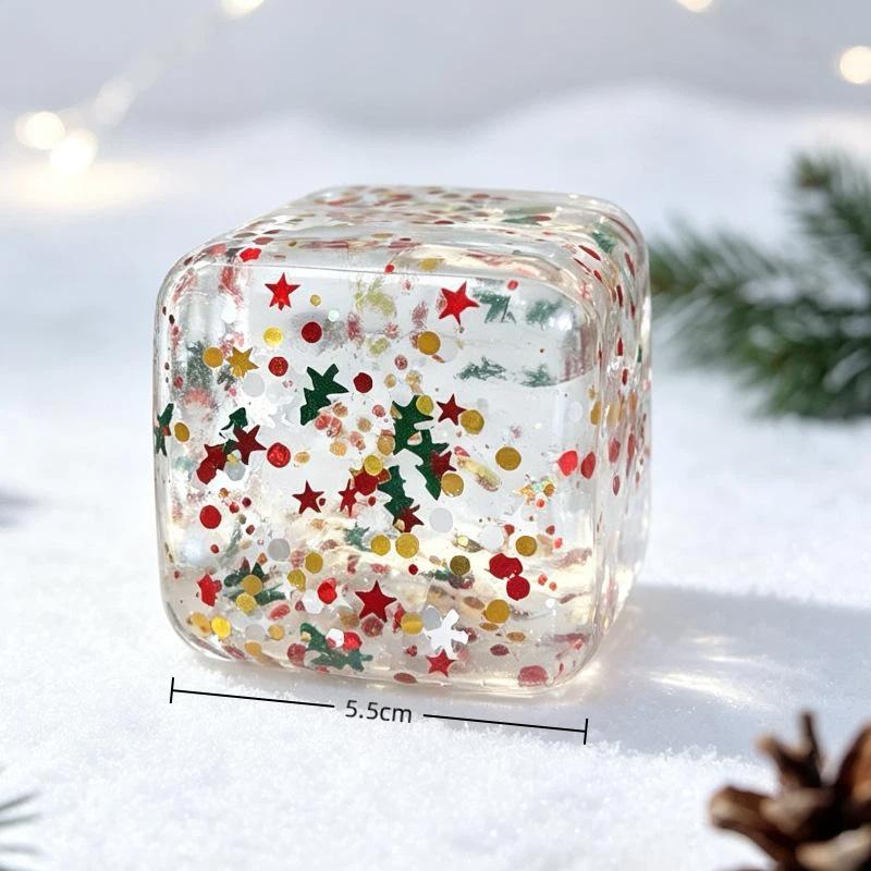 Christmas Maltose Ice Cubes Squeezable Gaint Sensory Stress Ball, Novelty Anxiety Relief Fidget Toy For Adults & Desk