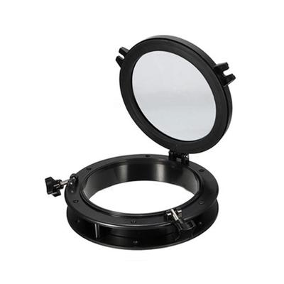 Round Boat Porthole Kayak Port Hole Anti-Rust 4mm Tempered Glass Rubber Sealed Leak-proof Opening Portlight Hardware Accessories