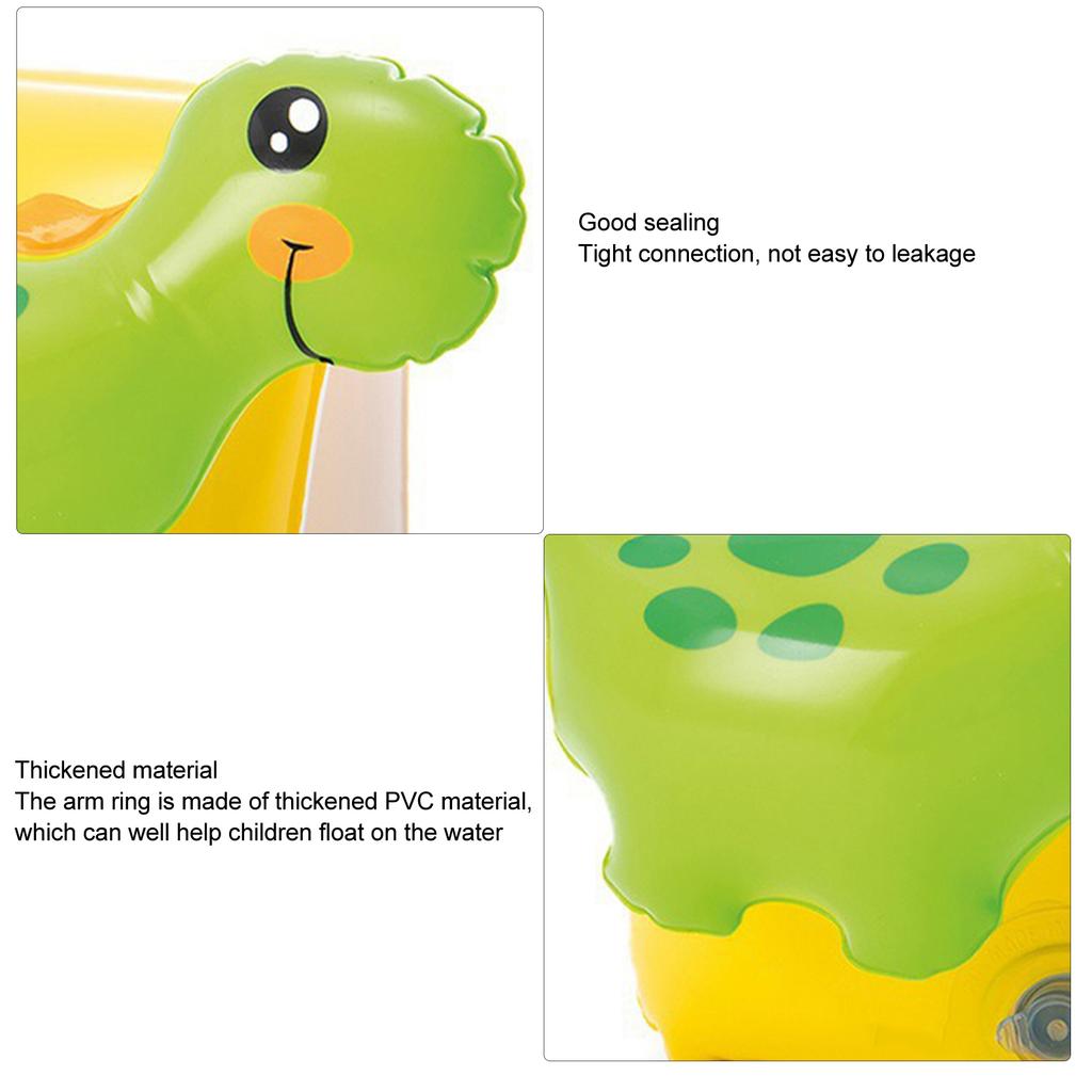 2 PCS Children Swimming Arm Rings Dinosaur Shape Inflatable Float Arm Circle Baby Swimming Training Tools