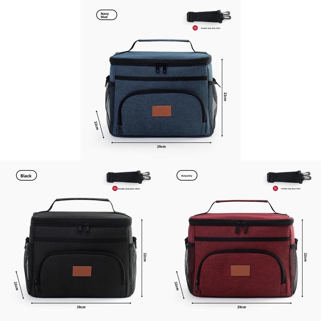 Thickened Oxford Fabric Insulated Lunch Bag With Leakproof Design For Office And Outdoors