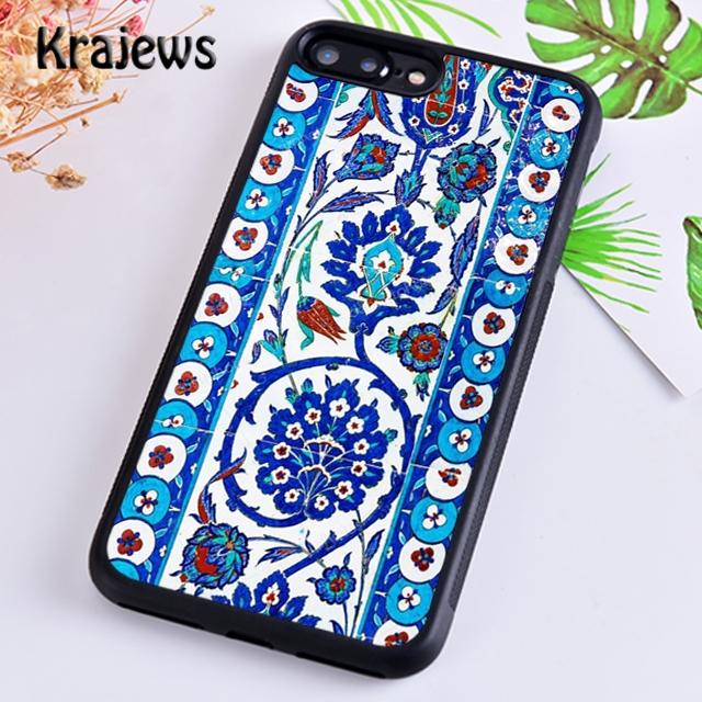 Krajews Ancient Floral Tiles Phone Case Cover For iPhone 17 Air 16 15 14 plus 12 pro max coque Shell Fundas
