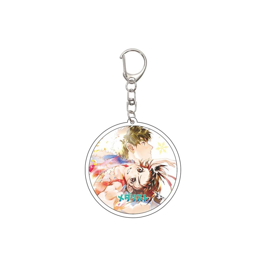 55MM Anime Medaillengewinner Schlüsselanhänger Yuitsuka Inori/Akeuraji Tsukasa/Kamisaki Hikaru Schlüsselanhänger Acryl Modellplatte Weihnachtsgeschenke