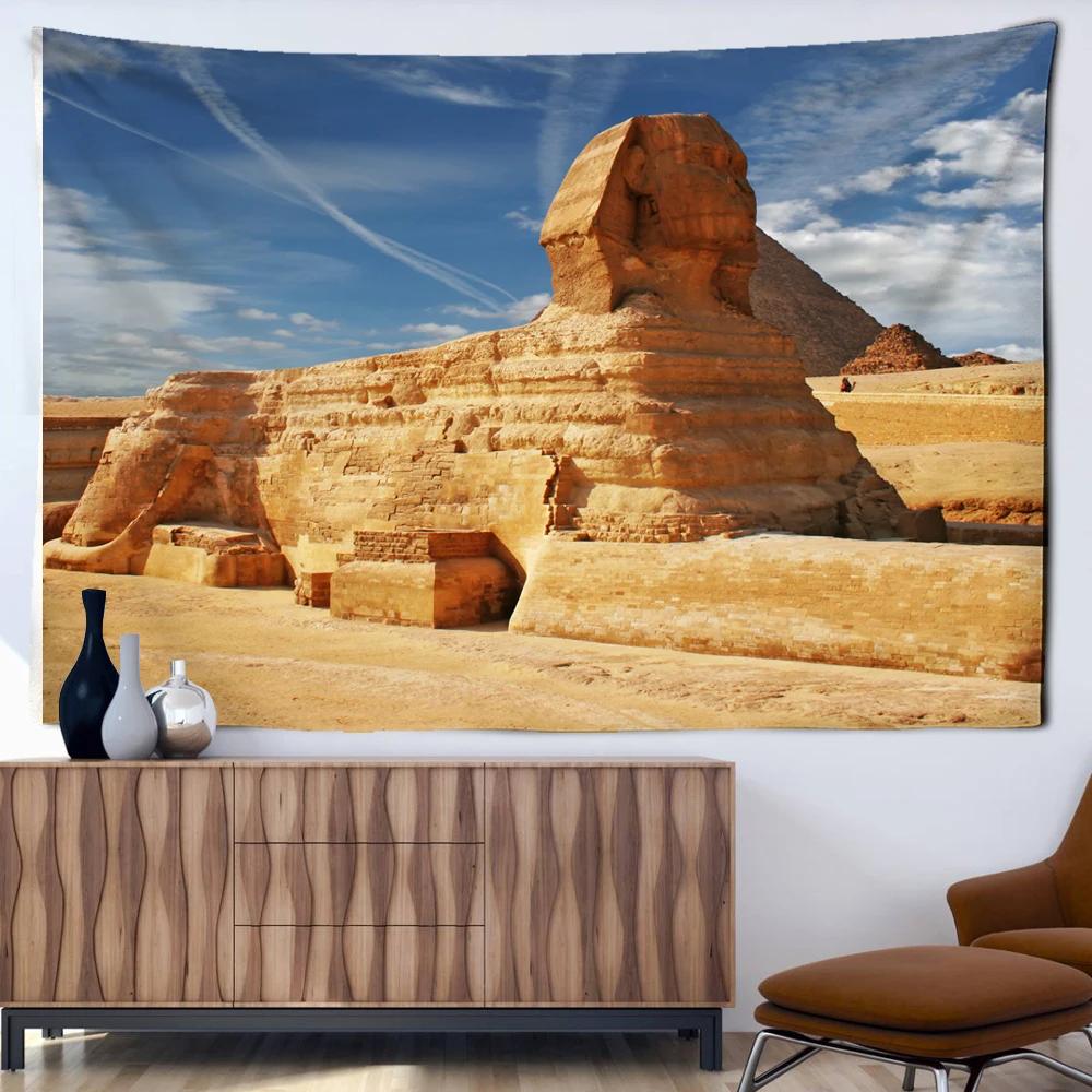 Heilige Pyramide Wandteppich Ägypten Reise Stern Kunst Wandteppich Wandbehang Wohnzimmer Wandteppich Familien Schlafsaal Heimdekoration