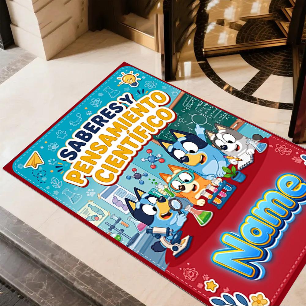 Science Adventure Customize Text Carpet Design for Foyer Outdoor Balcony Living Rooms Anti-slip Rug Office home decor Wedding Party Gift