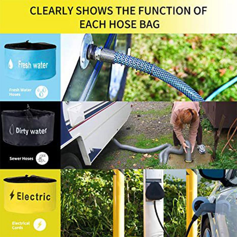Wohnmobil Abwasserschlauch Aufbewahrung Wasserdichte Kordelzugtasche Staubdichter Wohnmobil Abwasserrohre Organizer Wohnmobil Zubehör Ausrüstungslagerung Für Camping