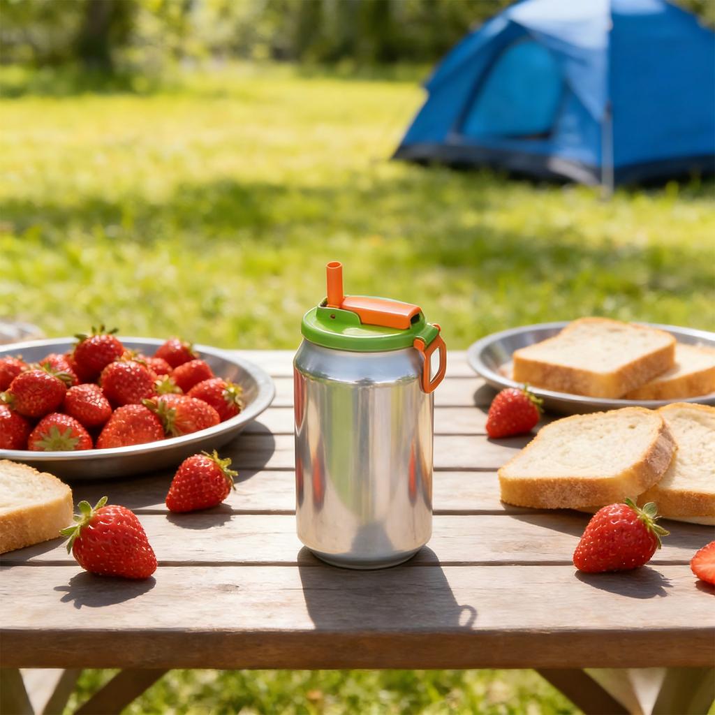 Coperchio di Plastica per Lattina con Cannuccia