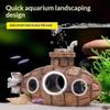 PVC Aquarium Submarine Ornament Waterproof Fish Tank Shelter Decor for Shrimp Crayfish Small Fish Hideout Landscape Accessory