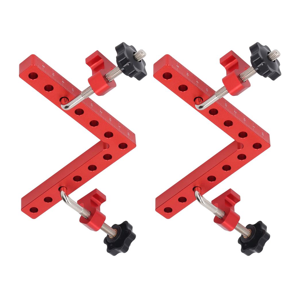 2 Sätze 90 Grad Positionierungswinkel Aluminiumlegierung Metrische Imperiale Skala Rechter Winkel Eckklemme