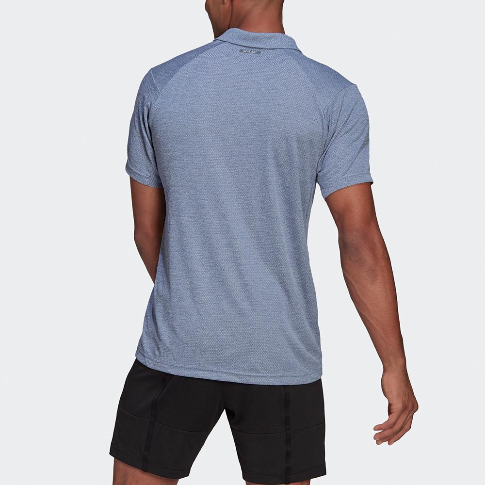 Adidas Polo Shirts Men's Blue Polo Collar Moderate Straight Fit GQ3730