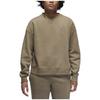 Jordan Classic Jumpman Logo Embroidered Crewneck Sweater Women Sweater Olive-Green DQ4463-351