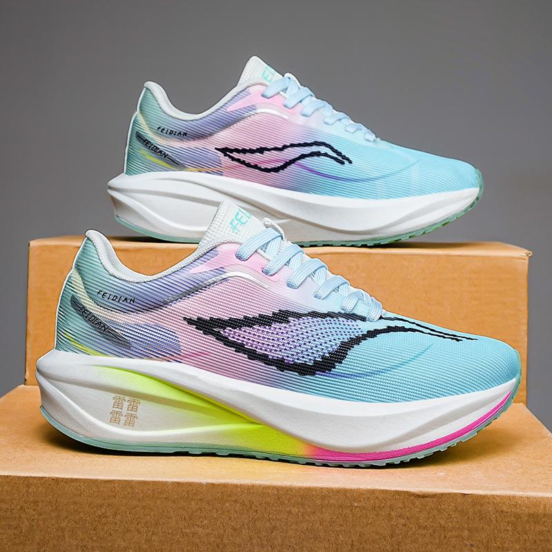 

Running shoes Junior high school male breathable lightweight sports and leisure trendy shoes popcorn carbon board cushioning middle age and older c 44