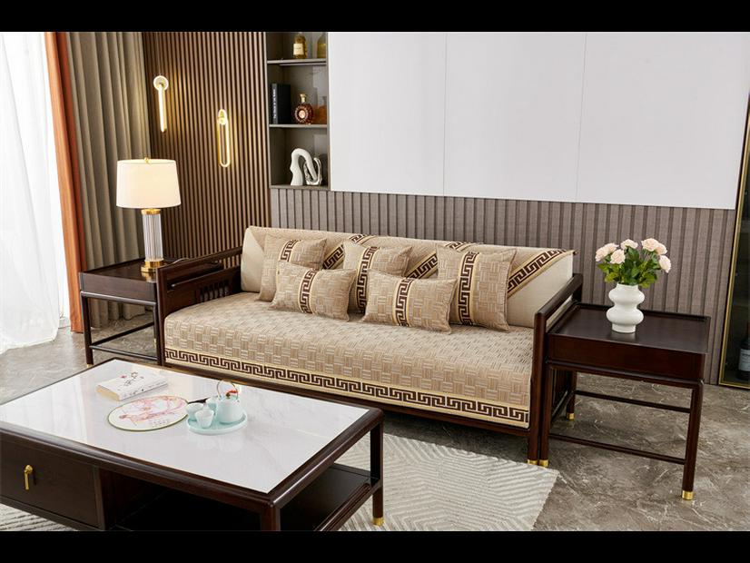 Husă de pernă pentru canapea din lemn masiv de chenille - anti-alunecare, pentru toate anotimpurile, stil chinezesc nou.