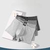 4pcs Men's Underwear Flat Leg Pants Mid Waist Plus Size Four Corner Pants Breathable Linear Shorts Boxer Brief