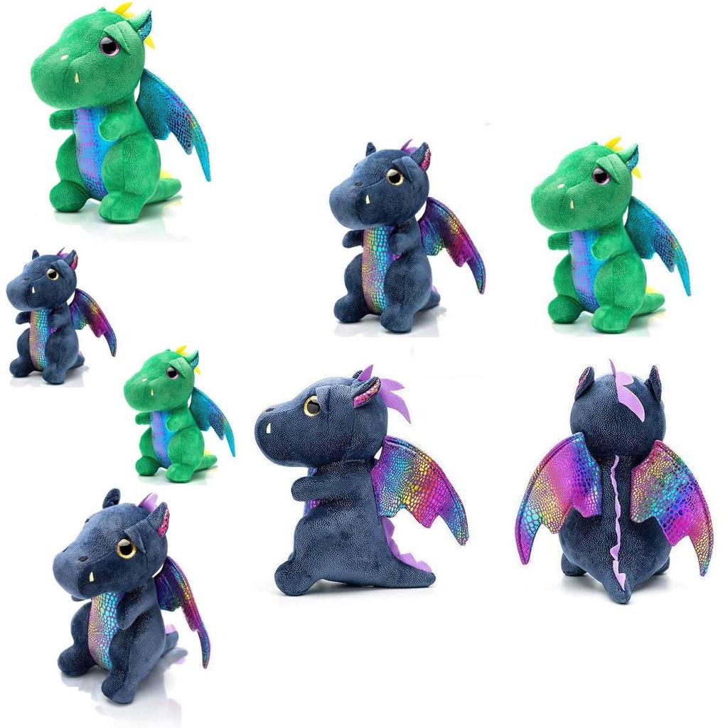 Colorful Little Flying Dragon Plush Doll For Kids Christmas Dinosaur Toy Home Decor 25cm