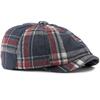 HT4670 Mens Berets Women Artist Painter Octagonal Beret Hats Male Female Ivy Flat Cap Spring Autumn Adjustable Plaid Beret Caps