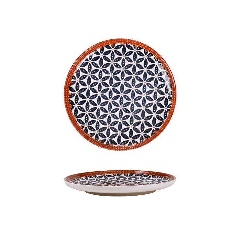 Retro Ceramics Dishes and Plates Fired At High Temperatures Are Suitable for Microwave Ovens and Dishwashers
