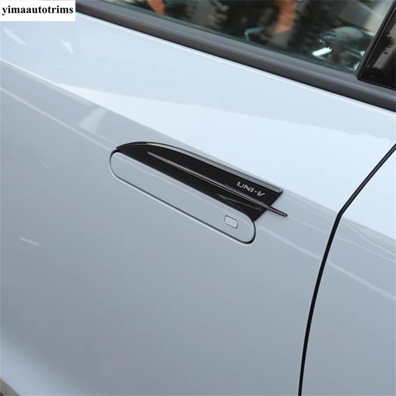 Car Door Handle Bowl Catch Decoration Cover Trim For CHANGAN UNI-V UNIV ABS Black / Carbon Fiber Accessories Exterior