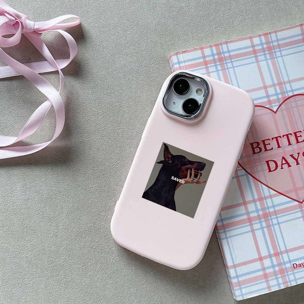 For iPhone 13 14 15 Pro Max Samsung Galaxy A14 A15 A24 Xiaomi 13T Redmi 12C Soft Chubby Phone Case NY5 Cute Doberman Pinscher TPU Silicone Cover