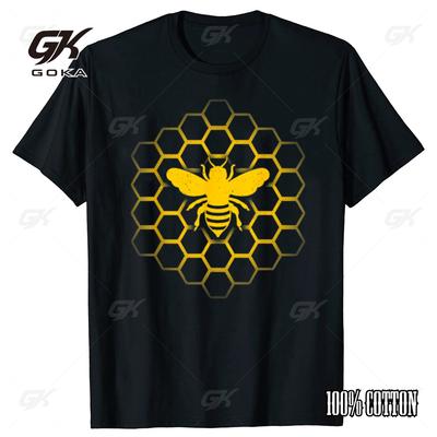 Funny Bee Art Beekeeper Honey T Shirts Summer Graphic Cotton Streetwear Short Sleeve Beekeeping Gifts T-shirt Mens Clothing Tees