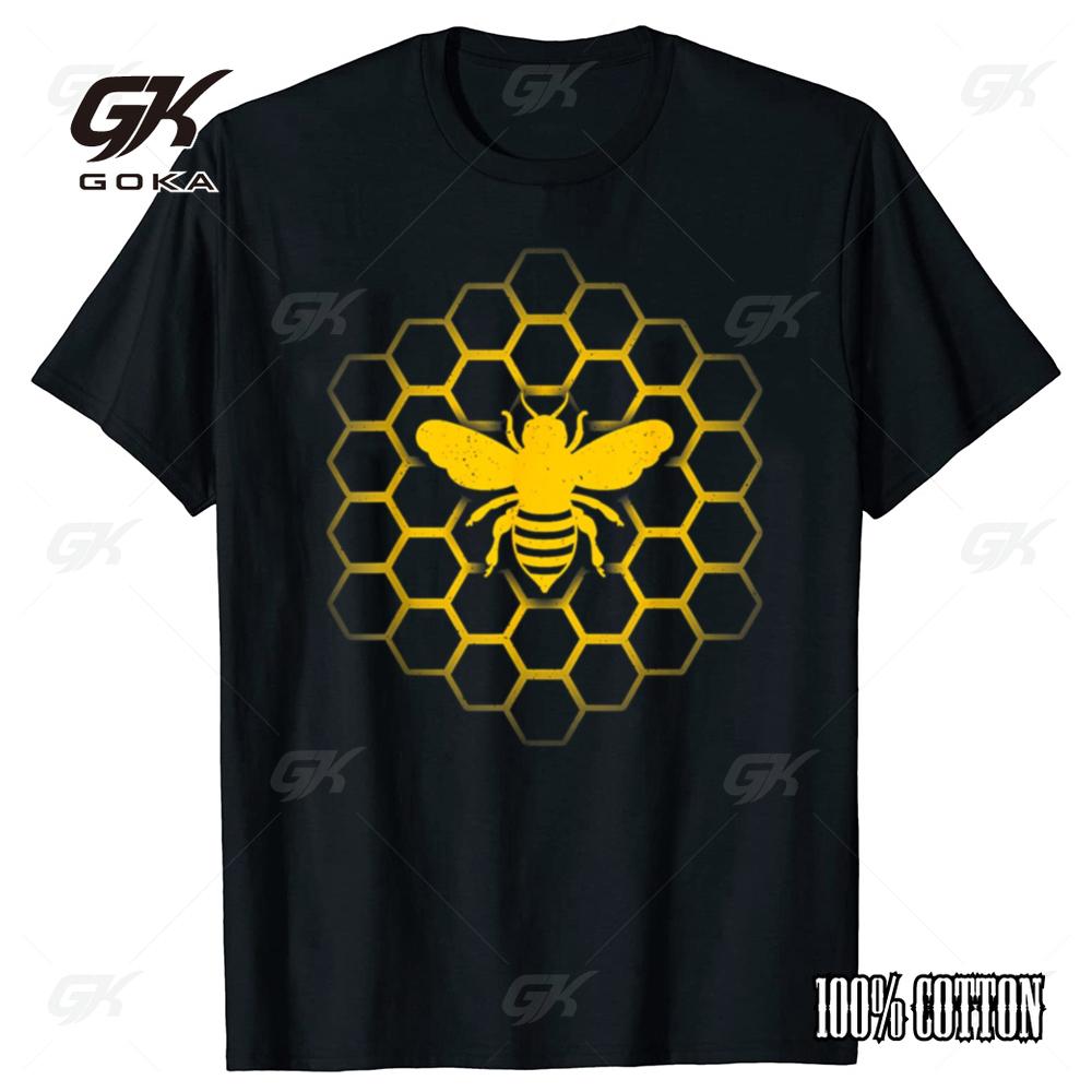 

Забавное искусство пчелы Пчеловод Мед Футболки Летняя Графическая Хлопковая Уличная одежда Футболка с коротким рукавом Подарки для пчеловодства Футболка Мужская одежда Футболки 4XL