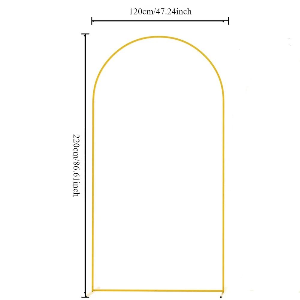 New Metal Arch Backdrop Stand Gold Wedding Arch Stand Arched Frame for Birthday Party Ceremony Celebration Decoration 1PC