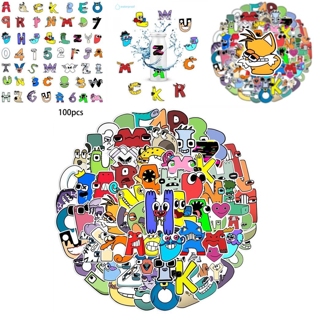 100pcs Alfabeto Lore Poppy Roblox Adesivo Impermeável Decoração Presente Educacional para Bebê