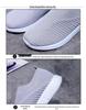 Women's Plus Size Flyknit Casual Running Shoes - Breathable Low-Top Sock Sneakers