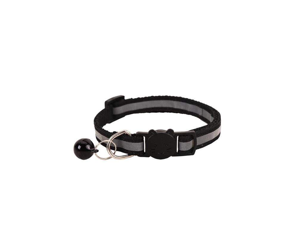 Reflective Cat Collar with Bell and Safety Buckle