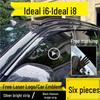 Ideal All Black Car Window Visors for Ideal I8/i6 - Sun and Rain Guards, Rain Shields.