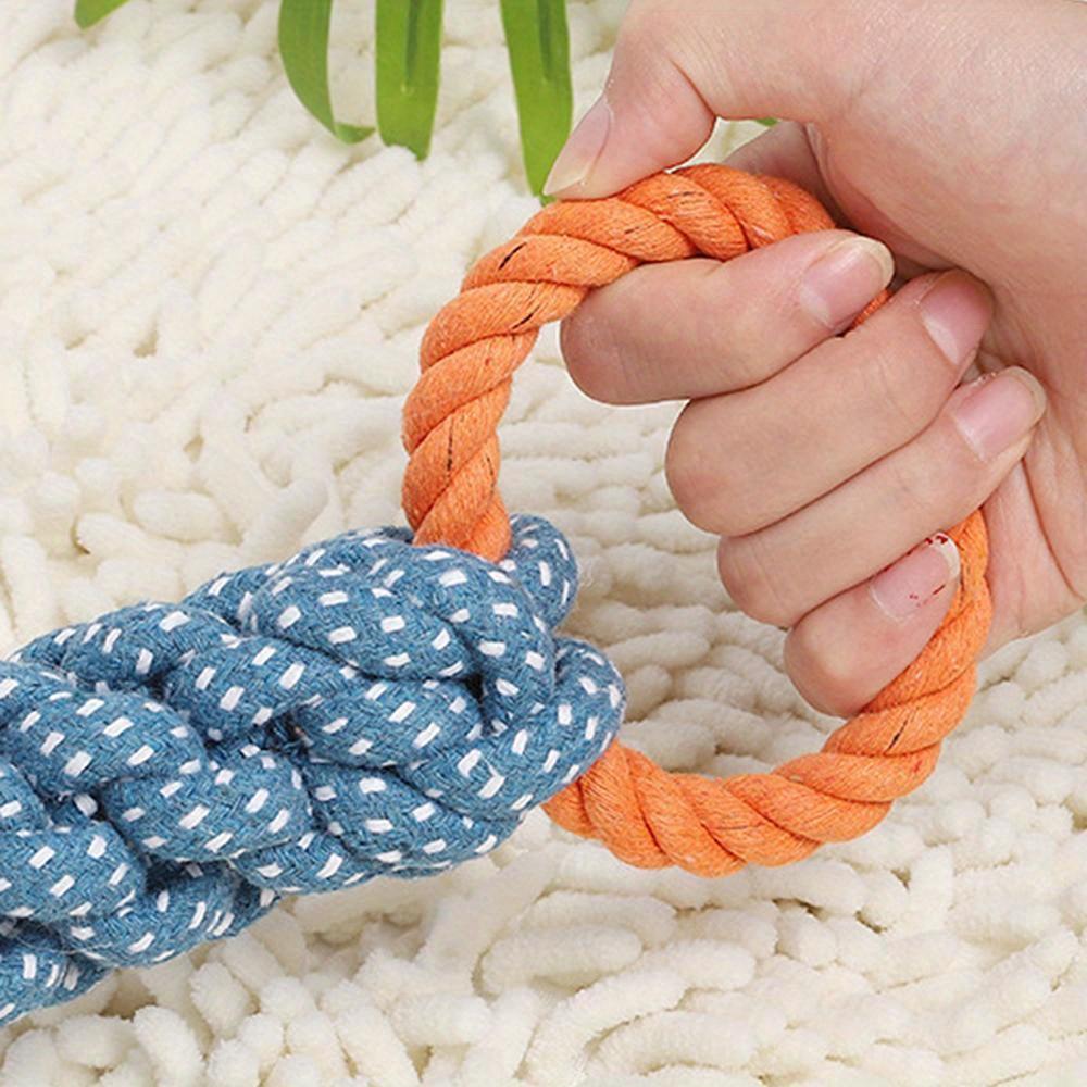 1PC Handwoven Pet Dog Toy for Teeth Cleaning And Chew Fun Natural Bite Rope Dog Plaything