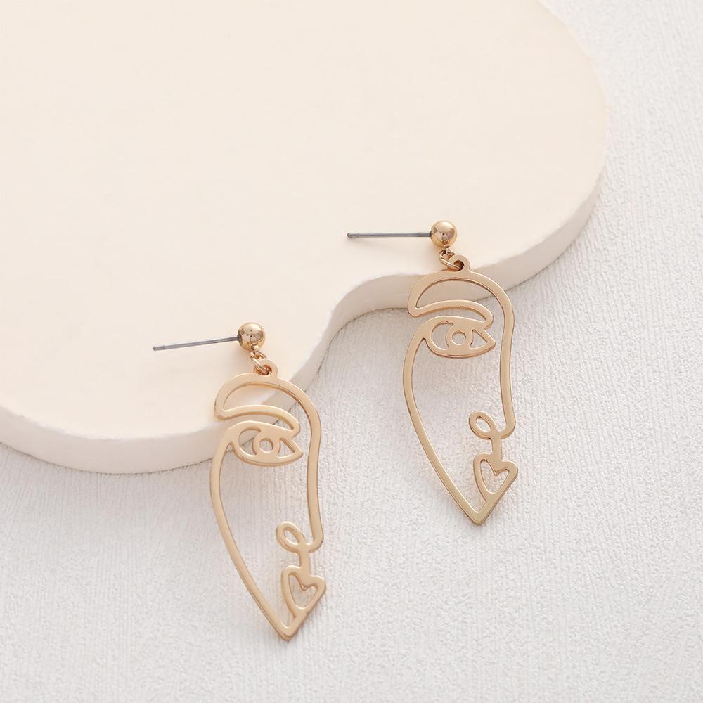 Spersonalizowane Kolczyki Sztyfty, Proste Puste Kolczyki Sztyfty Face Palm