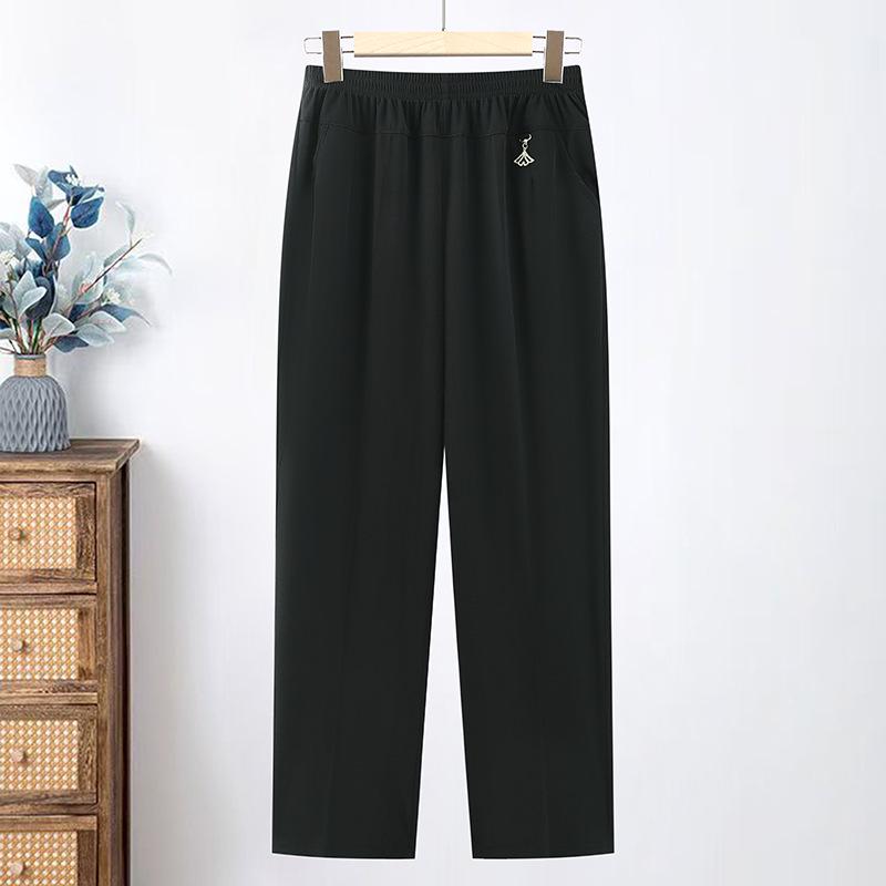 

Mom s High Waist Elastic Seven-Point Cropped Pants for Middle-Aged & Elderly Women 3XL