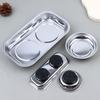Stainless Steel Magnetic Trays Circular Rectangular Magnetic Parts Bowl Bolts Nuts Screw Storage Tray Metal Tool Holder Plate