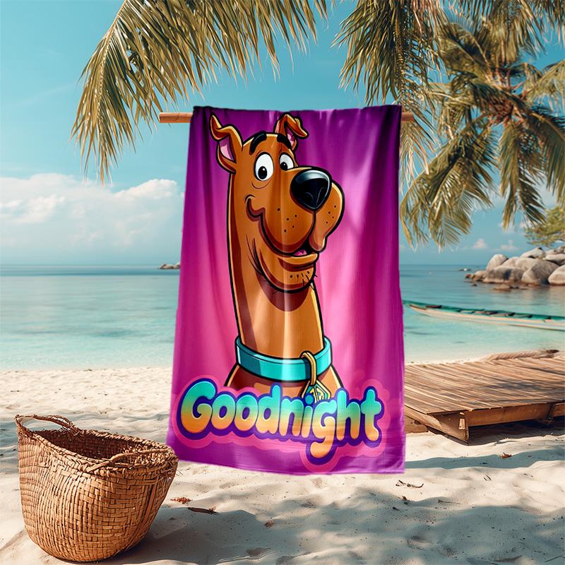 Scoobydoo Dog Portrait Soft Beach Towel Outdoor Vacation Beach Towel Outdoor Absorbent Bath Towel Blanket Beach Towel Beach Towel For Vacation Photos