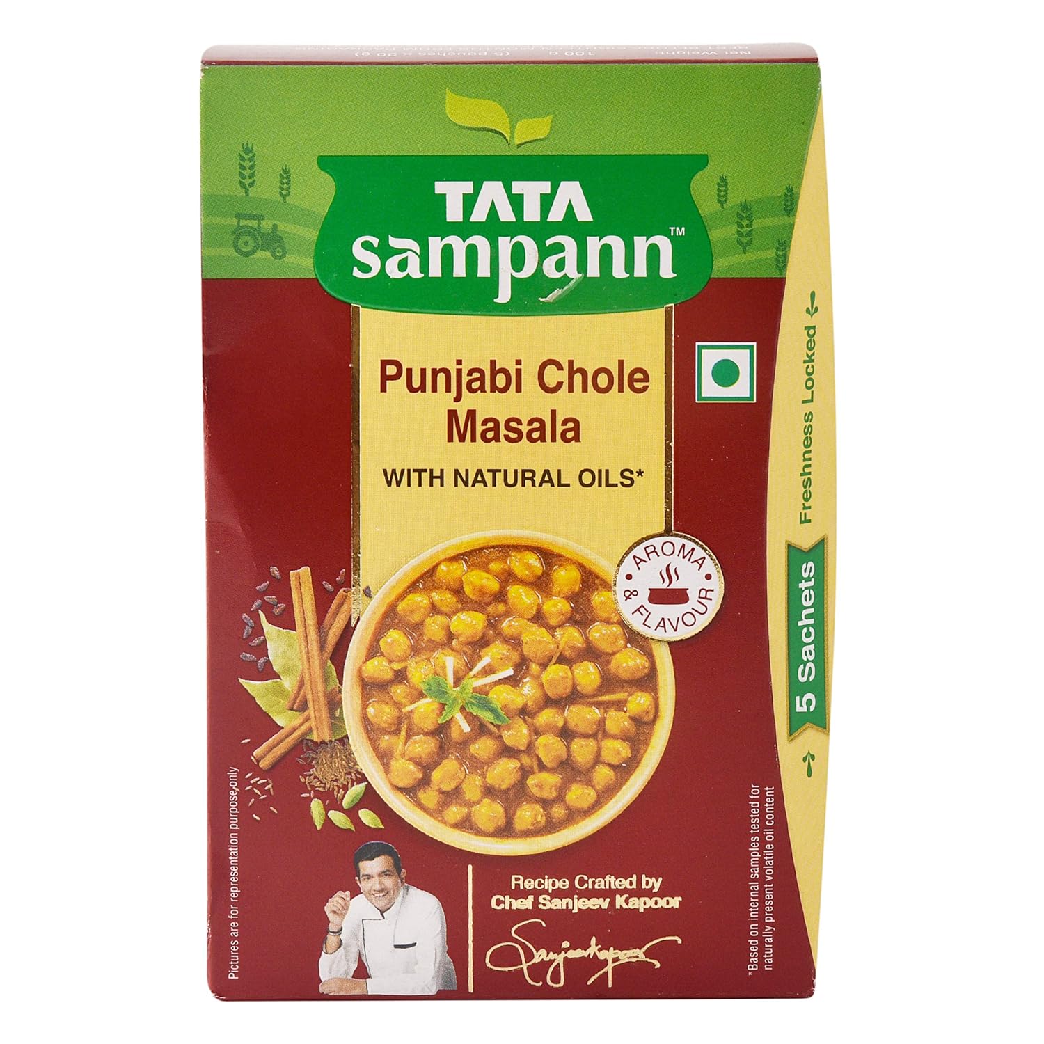 

Tata Sampann Punjabi Chole Masala Powder By Sanjeev Kapoor 100 gm Authentic Spice Blend