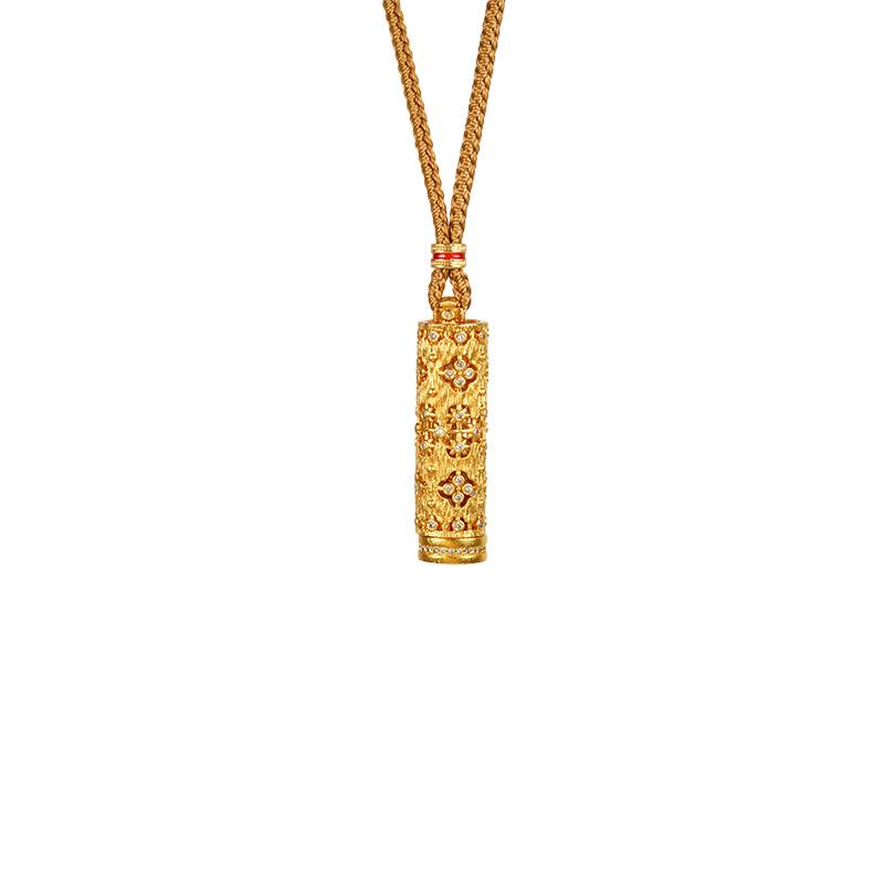 Hollow Pattern Female Scepter Cylinder National Fashion Jewelry Necklace Pendant