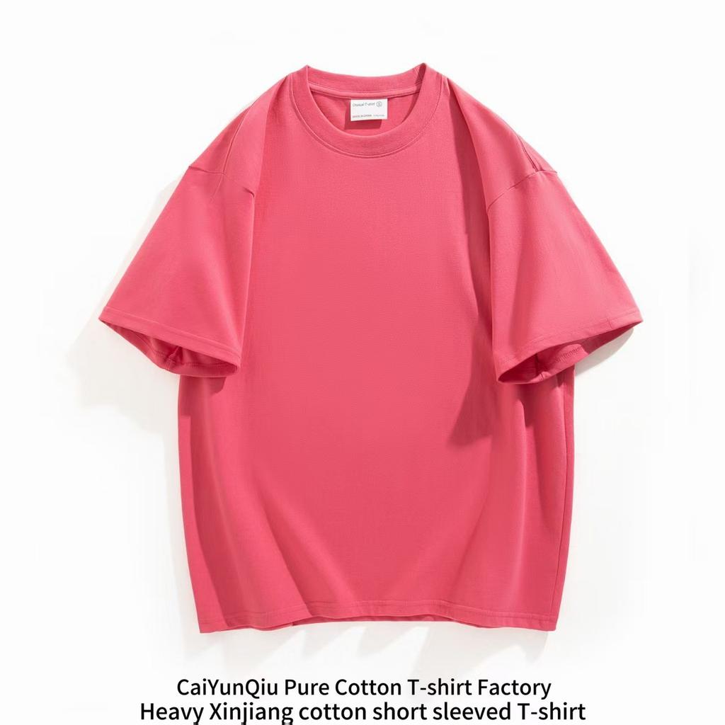 Camisetas de Manga Corta para Hombre de Algodón Puro Color Sólido, Cuello Redondo, de Verano, Modernas y Casuales