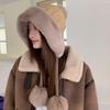 Hut Damen Winter Koreanischer Mongolischer Hut Plüsch Outdoor Ski Winddicht Ohrenschutz Lei Feng Hut Damen Nordöstlicher Warmer Hut