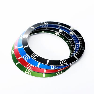 37mm Watch Case Aluminium Alloy Ceramic Watch Bezel Insert Ring Slope for Rolex Water Ghost GMT Diving Men Part Accessories